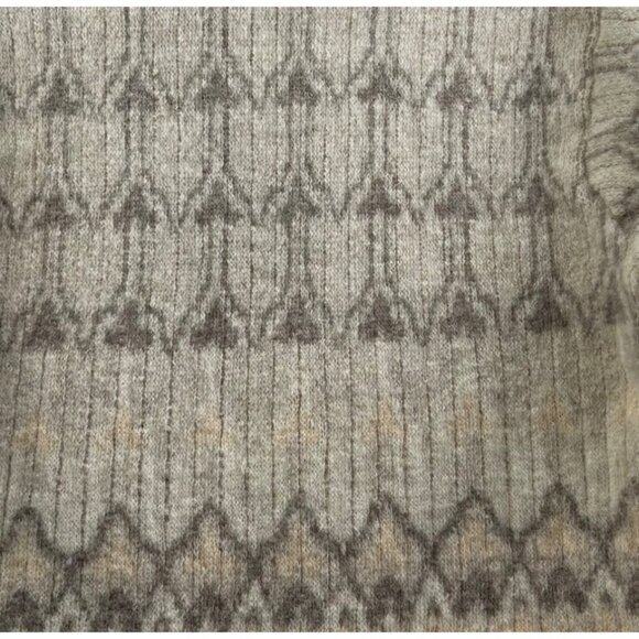 Jeanne Pierre Petites Beige Wool Blend Sweater w/Patterned Knit&Button Details S - Picture 4 of 11